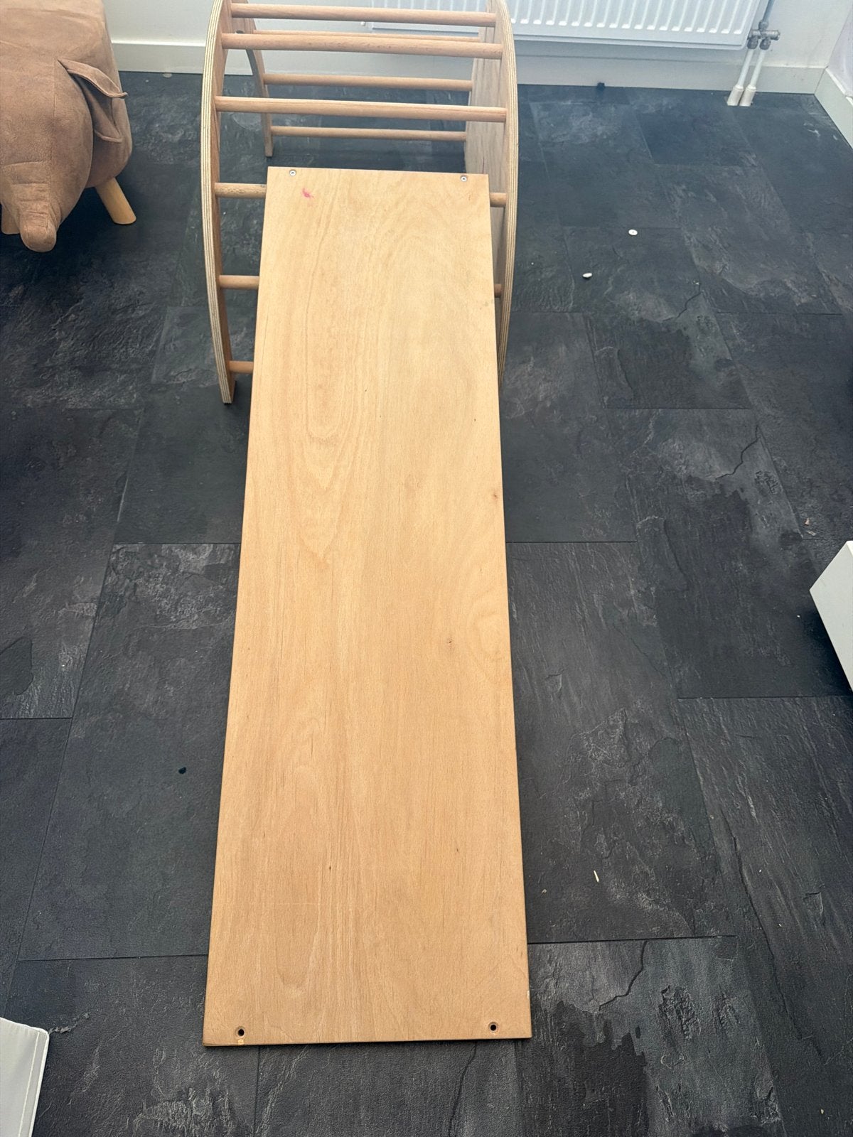 Houten glijbaan voor speeltoestel - Gebruikt, Ophalen of Verzenden, Gebruikt, Glijbaan, Aanbouwonderdeel