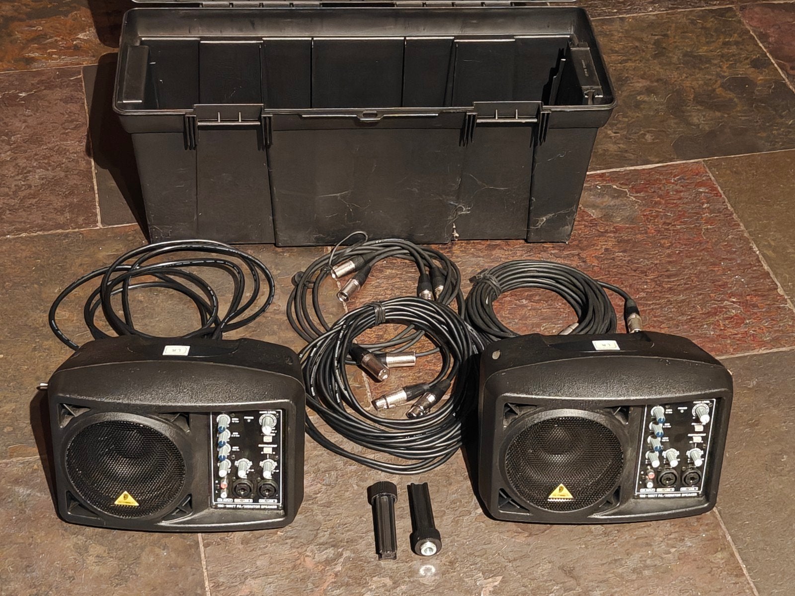 Zangmonitors set incl. koffer, kabels en statief-adapters, Ophalen of Verzenden, Gebruikt