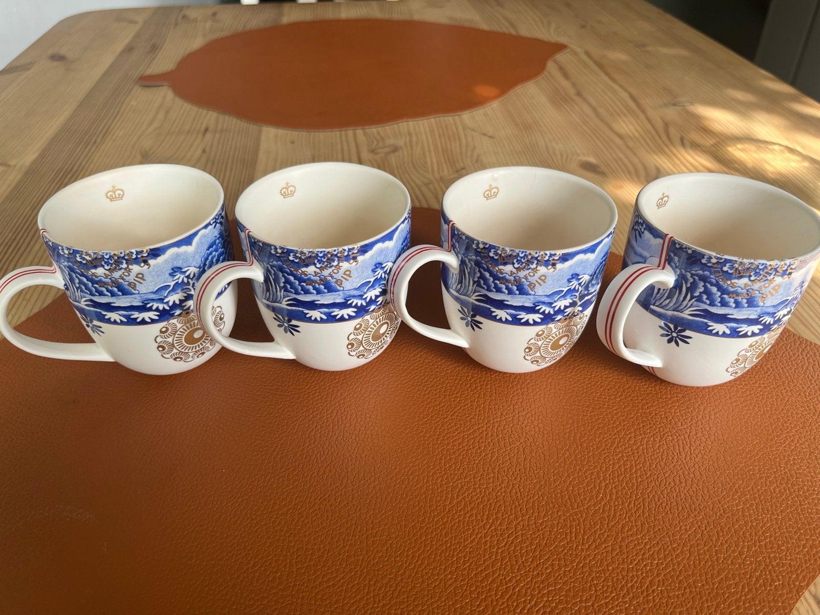 Set van 4 Pip Studio Delfts Blauw mokken, Ophalen, Pip Studio, Mok, Zo goed als nieuw