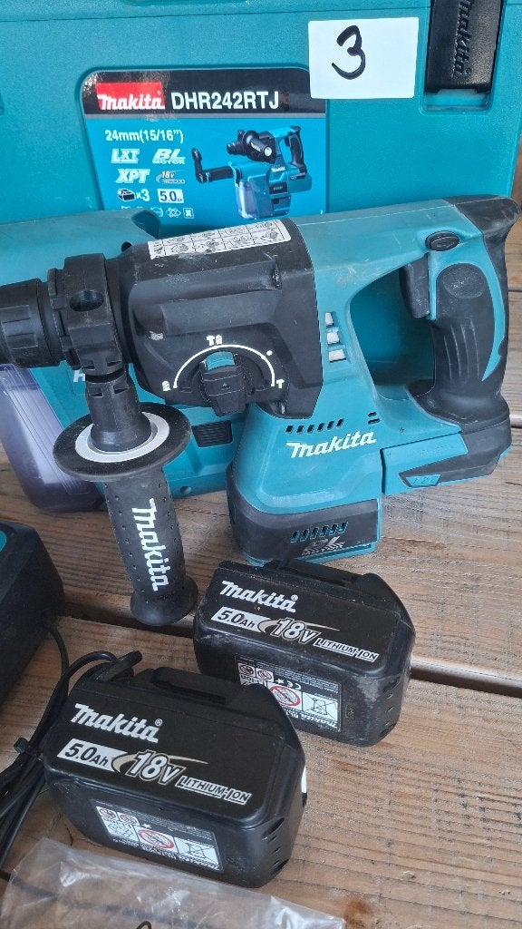 Makita DHR242 + DHR243 accu boormachine met stofafzuiging, Doe-het-zelf en Verbouw, Gereedschap | Boormachines, Boormachine, .