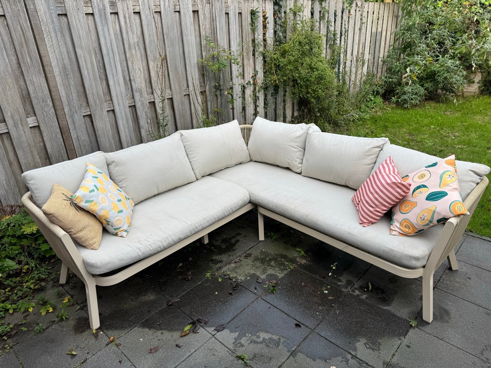 Kwantum Loungeset Lizzano - Zo goed als nieuw!, Tuin en Terras, Ophalen, Zo goed als nieuw, Loungeset, Bank