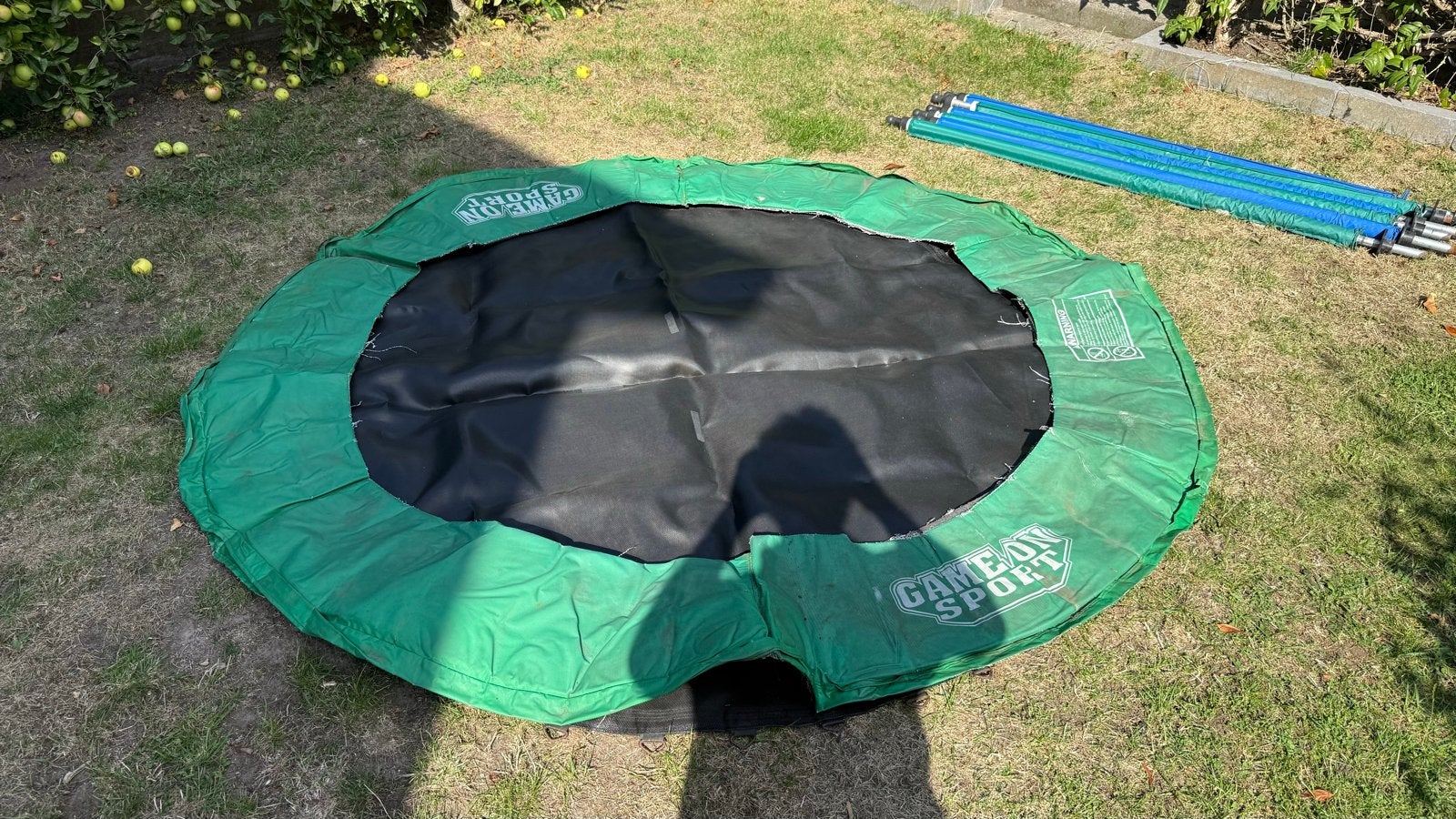 Gratis! Trampoline - Game On Sport (gebruikt), Kinderen en Baby's, Speelgoed | Buiten | Trampolines, Ophalen, Gebruikt