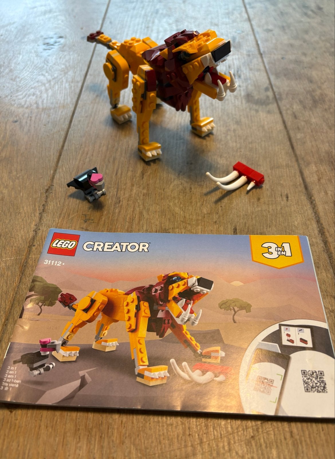 LEGO Creator 31112 Wilde Leeuw 3-in-1, Gebruikt, Lego, Inclusief instructies, Ophalen of Verzenden