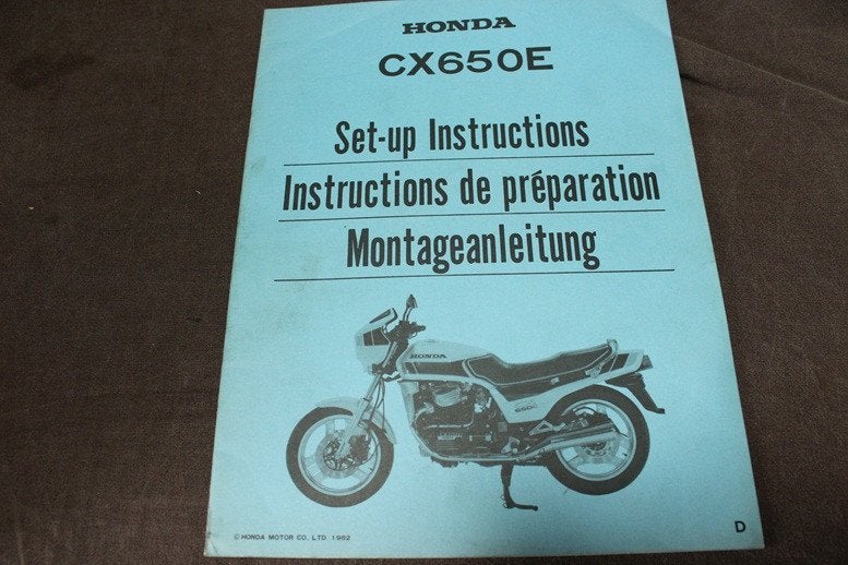 Honda CX650E 1982 motorcycle set up instructions CX 650 E, Ophalen of Verzenden, Honda