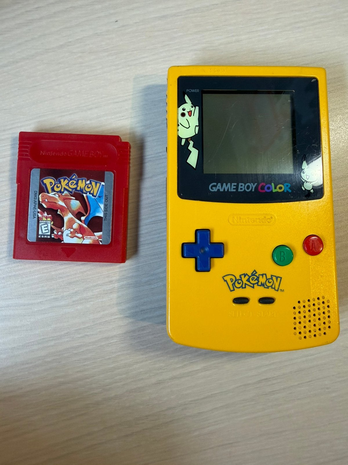 Gameboy Color - Pokemon Editie - Inclusief Pokemon Red, Spelcomputers en Games, Ophalen of Verzenden, Gebruikt, Game Boy Color