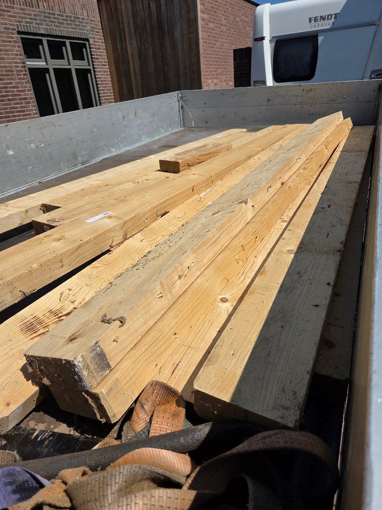 12 x 6.5 cm bij 16.5 cm gebruikte balken, Doe-het-zelf en Verbouw, Hout en Planken, Ophalen, Gebruikt, Balk, Vuren