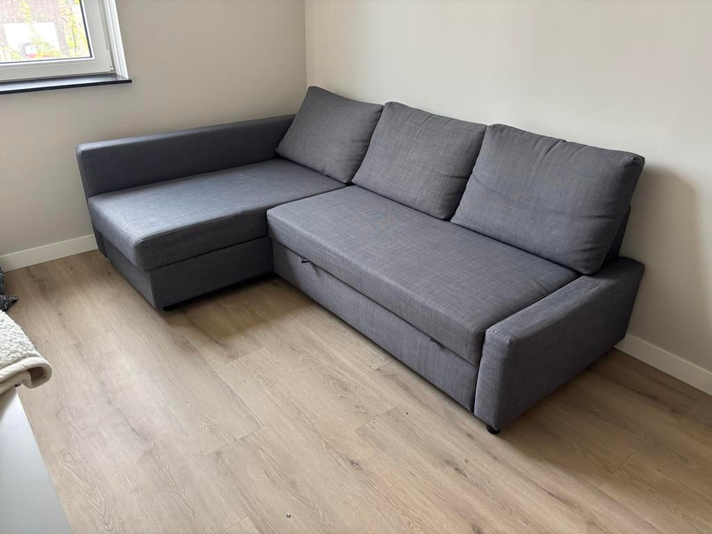 Ikea Friheten slaapbank grijs, Ophalen, Gebruikt, Tweepersoons, Overige maten