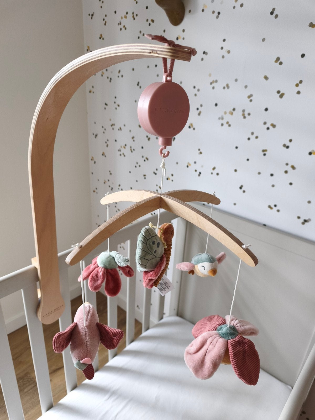 Little Dutch Flowers & Butterflies muziekmobiel, Ophalen, Zo goed als nieuw