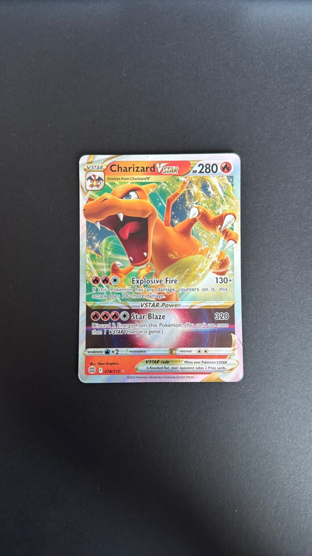 Charizard VSTAR 018/172, Ophalen, Zo goed als nieuw, Losse kaart