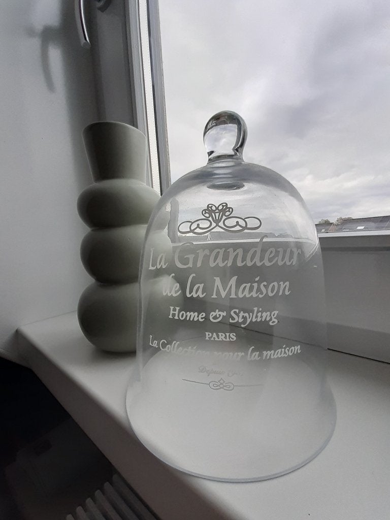 Glazen stolp la Maison, Huis en Inrichting, Glas, Ophalen, Zo goed als nieuw