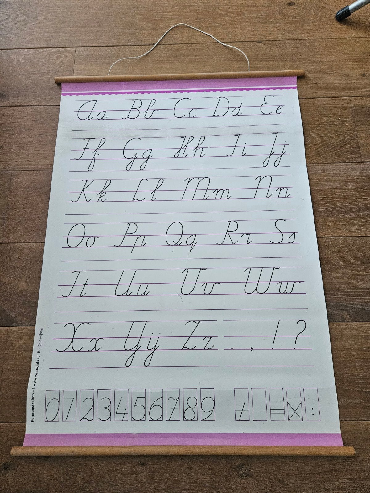 Vintage Schrijfletterkaart / Wandplaat - Zwijsen, Ophalen