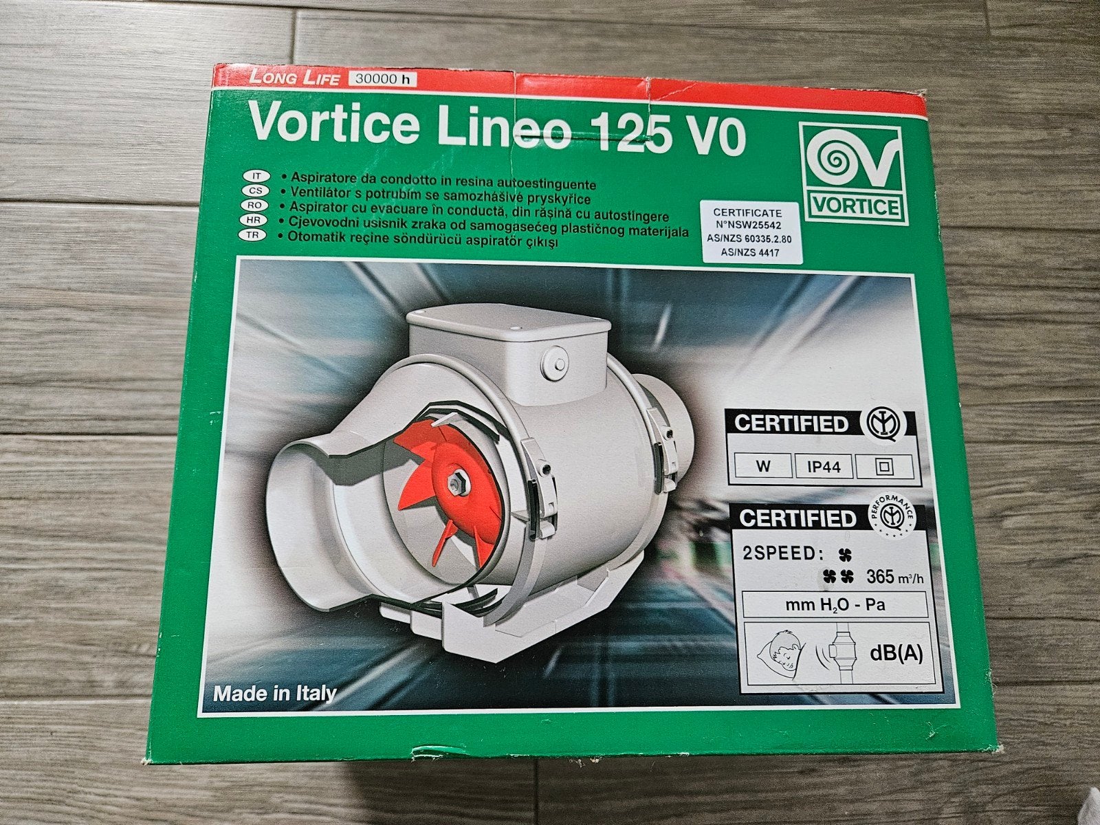 Vortice Lineo 125 V0 ventilator nieuw, Ophalen of Verzenden, Nieuw, Ventilator