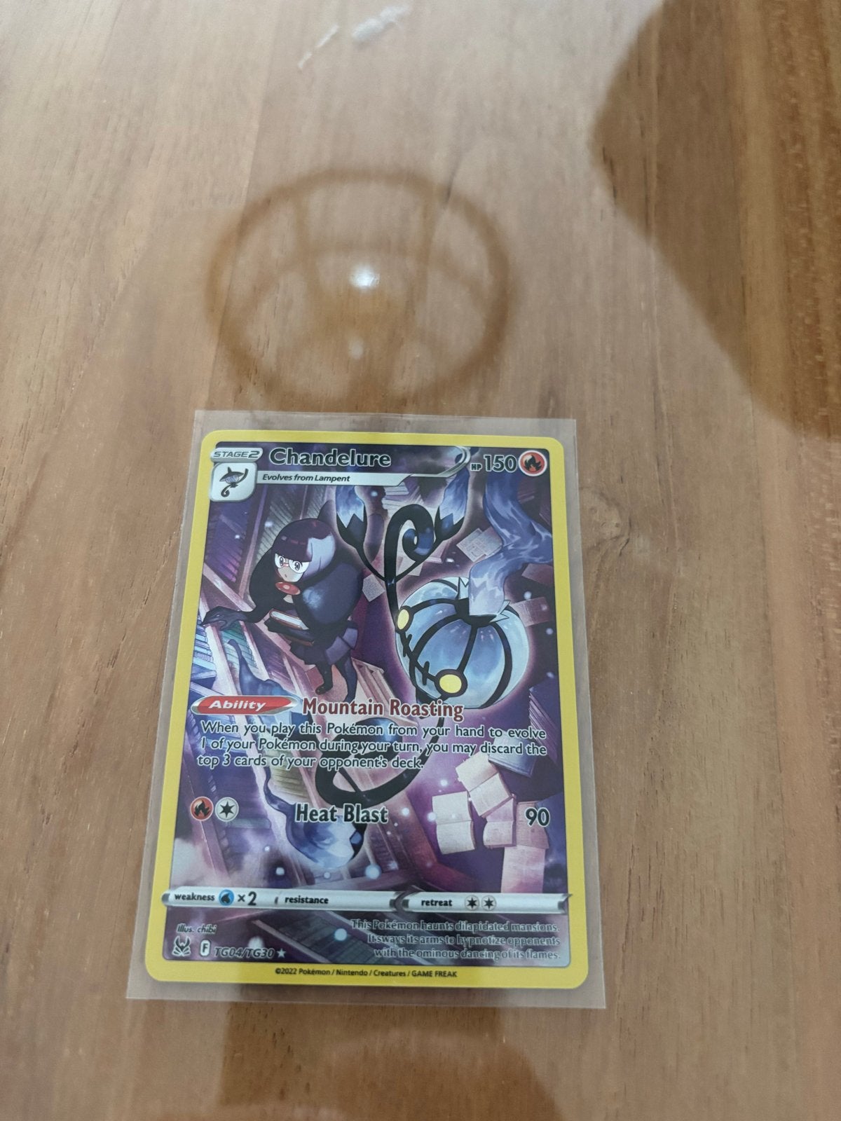 Chandelure Pokémon Kaart, Ophalen, Zo goed als nieuw, Losse kaart