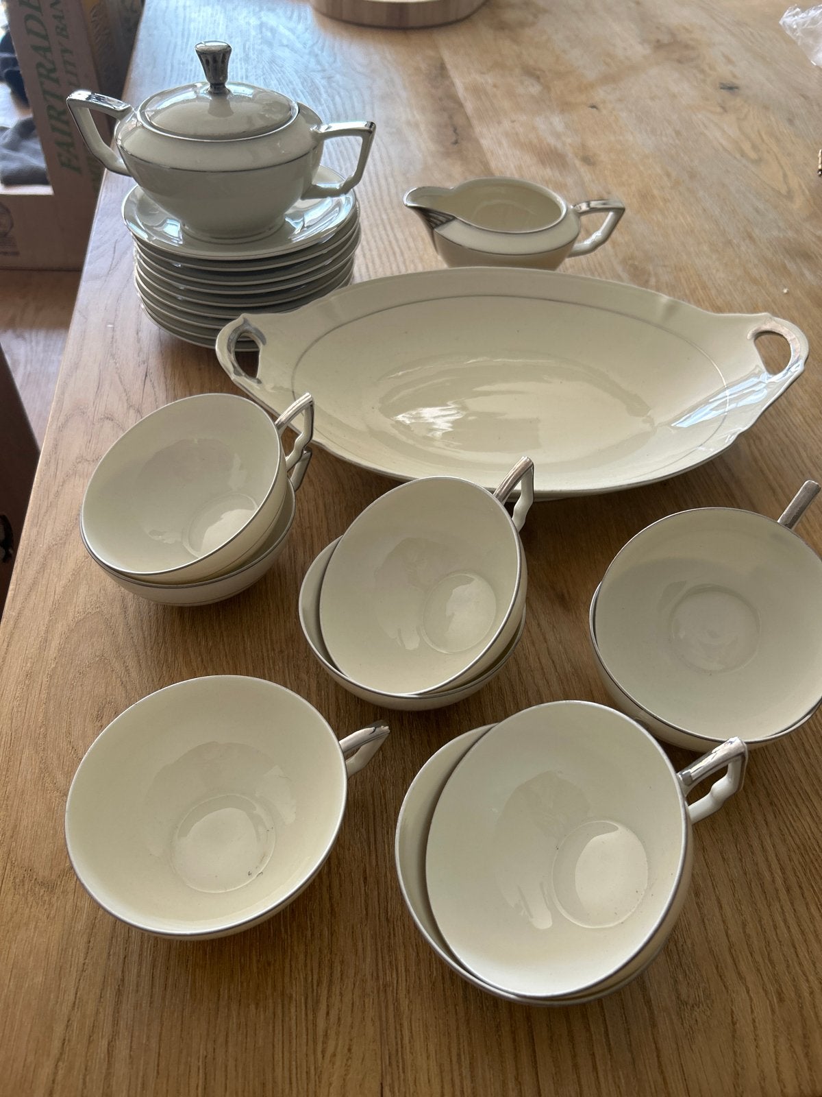 Vintage Servies: Theepot, Suikerpot, Melkkan, Schaal & Kopje, Ophalen, Overige merken, Keramiek, Vintage