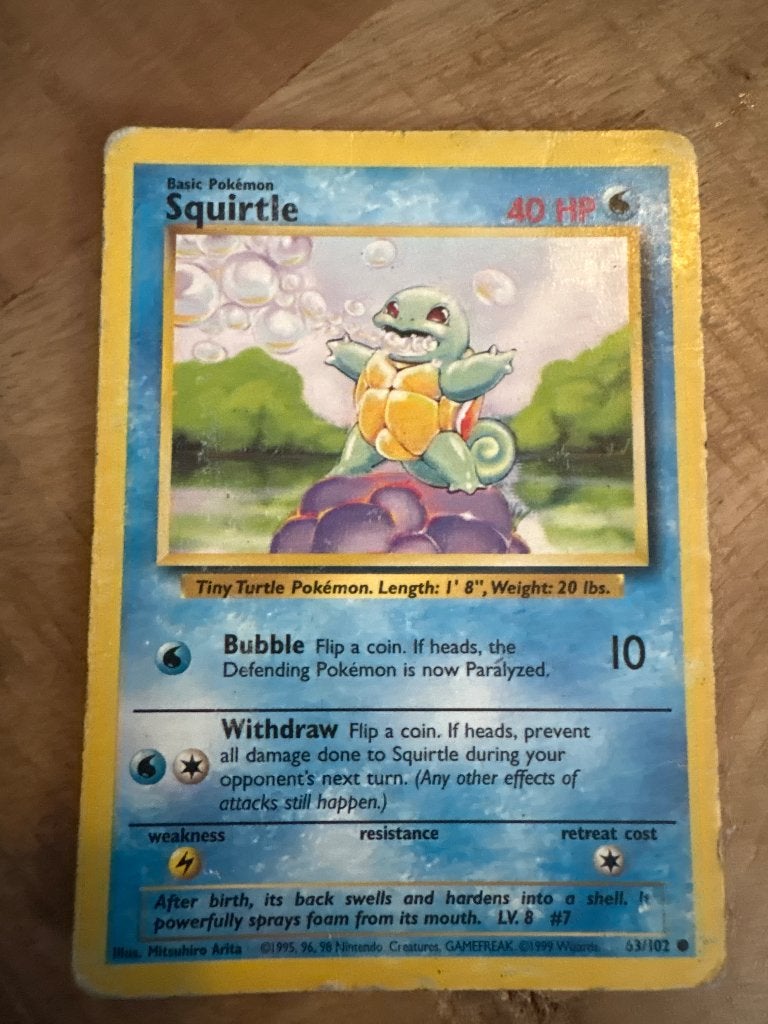 Squirtle 63/102, Verzamelen, Ophalen of Verzenden