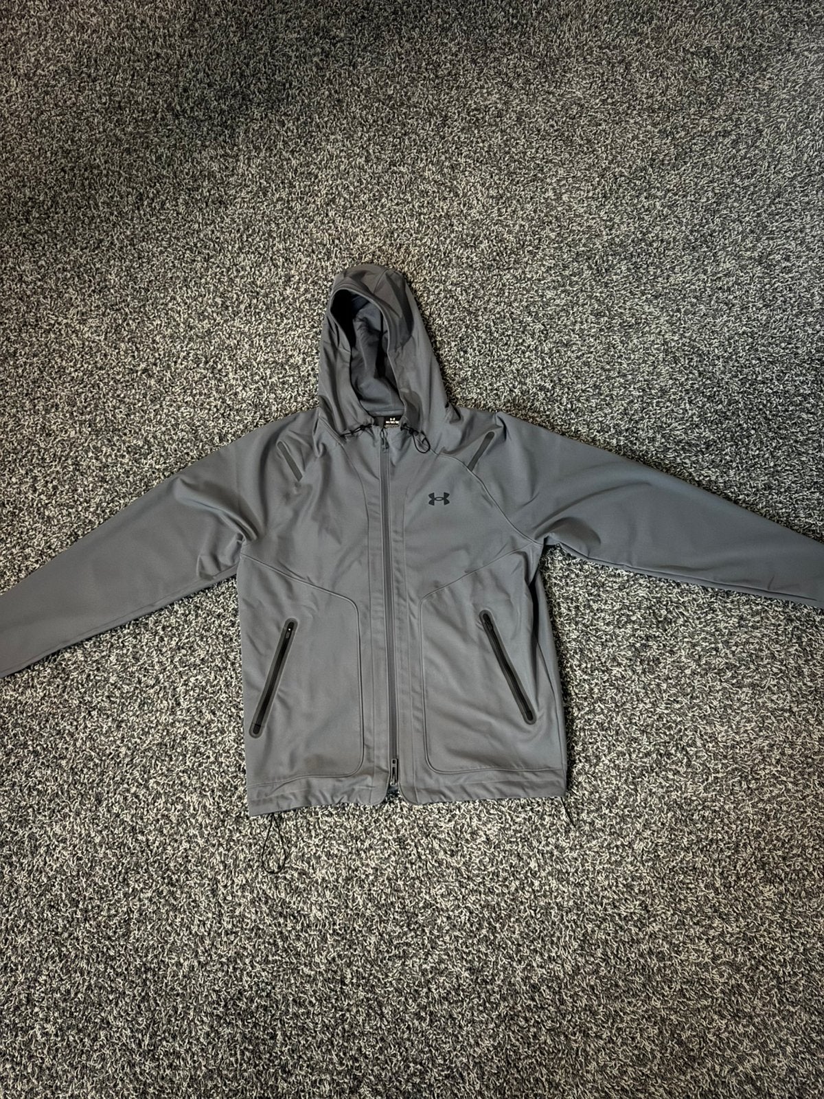 Under Armour Unstoppable Woven Jacket, Ophalen of Verzenden, Zo goed als nieuw, Maat 48/50 (M), Grijs