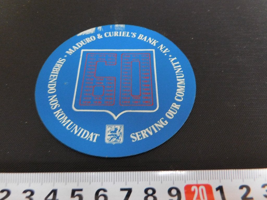 sticker Maduro & Curiel's Bank NV, Ophalen, Zo goed als nieuw