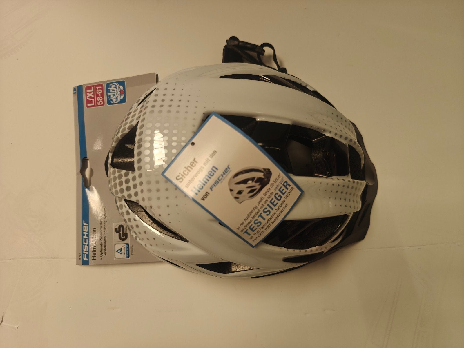 Fischer Helm Urban Fietshelm L/XL 58-61 cm Wit Nieuw, Fietsen en Brommers, Fietsaccessoires | Fietshelmen, Fischer, Nieuw, Ophalen of Verzenden