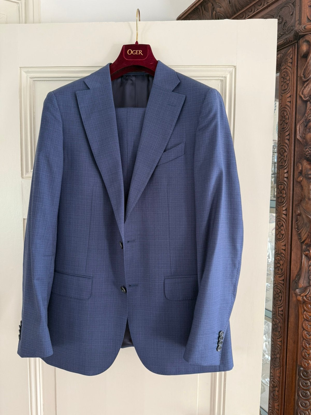 Kostuum, Corneliani per Oger, mt 50l / 51 / 102. Nieuw., Verzenden, Nieuw, Maat 48/50 (M), Blauw