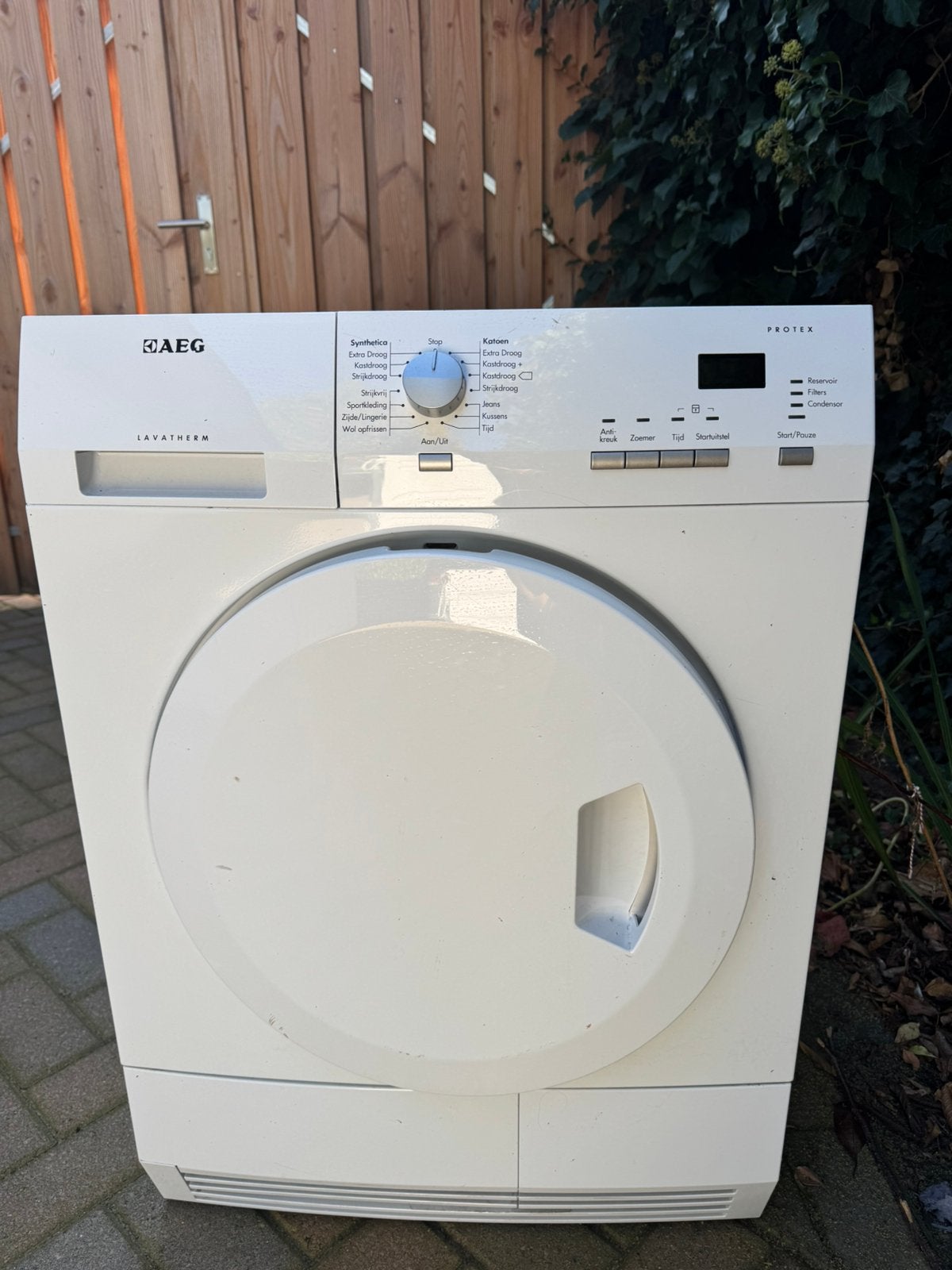 Aeg lavatherm protex condens droger, Ophalen, 6 tot 8 kg, Zo goed als nieuw, Voorlader