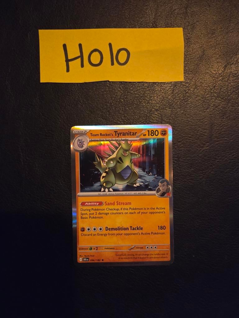 Team rocket's tyranitar 096/182 destined rivals, Ophalen of Verzenden, Zo goed als nieuw