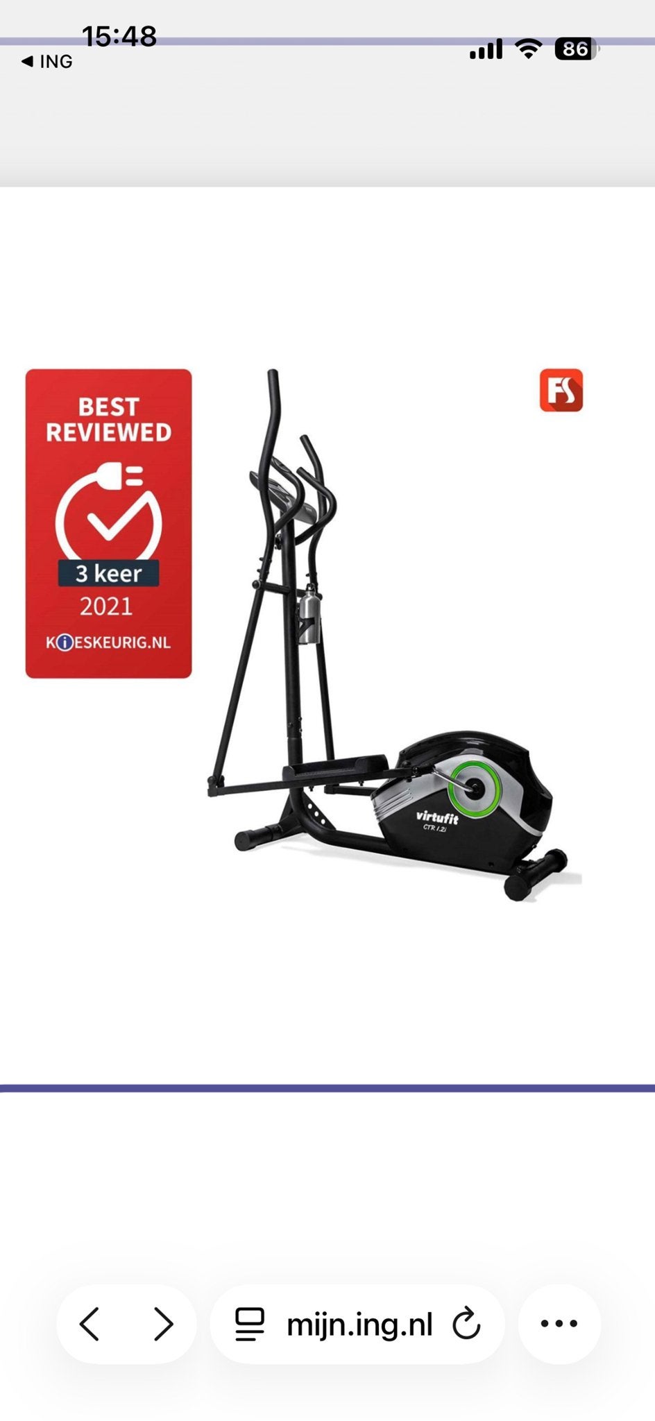 Crosstrainer, Sport en Fitness, Ophalen, Benen, Zo goed als nieuw, Crosstrainer