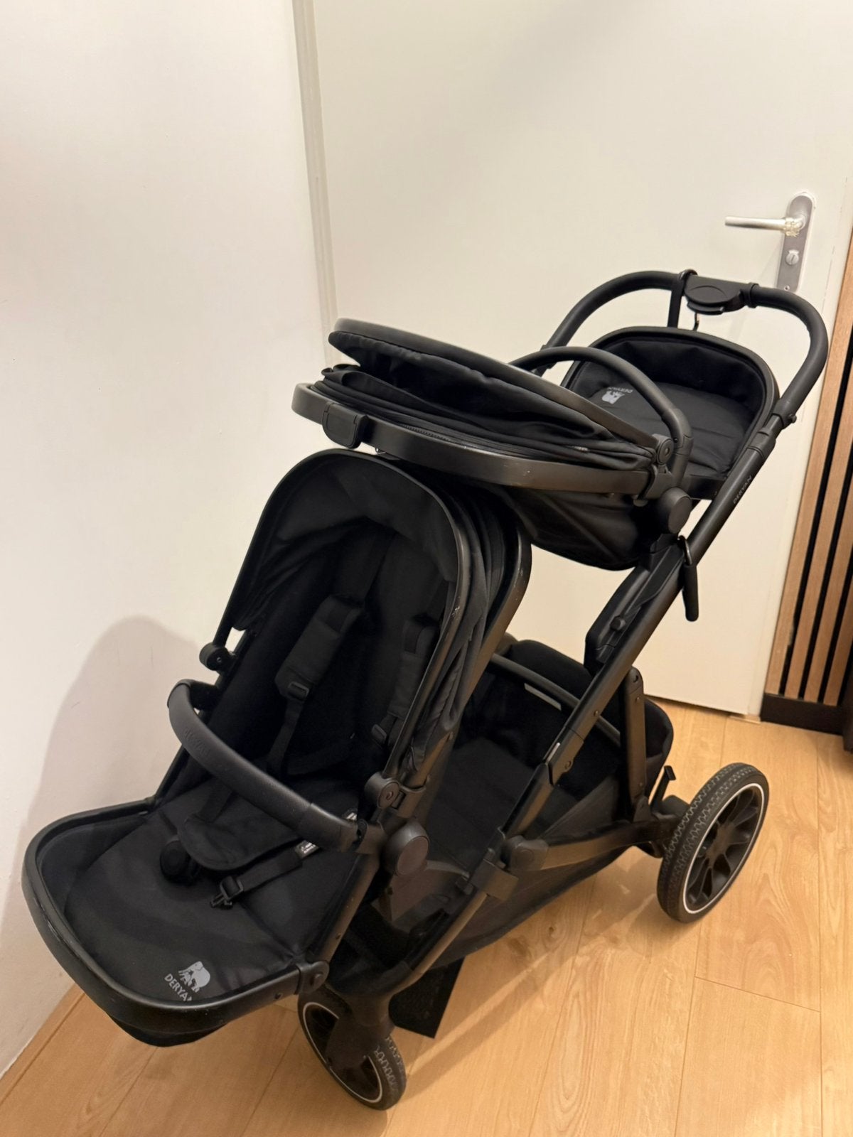 Kinderwagen dubbel + cybex reiswieg, Ophalen, Zo goed als nieuw, Overige merken