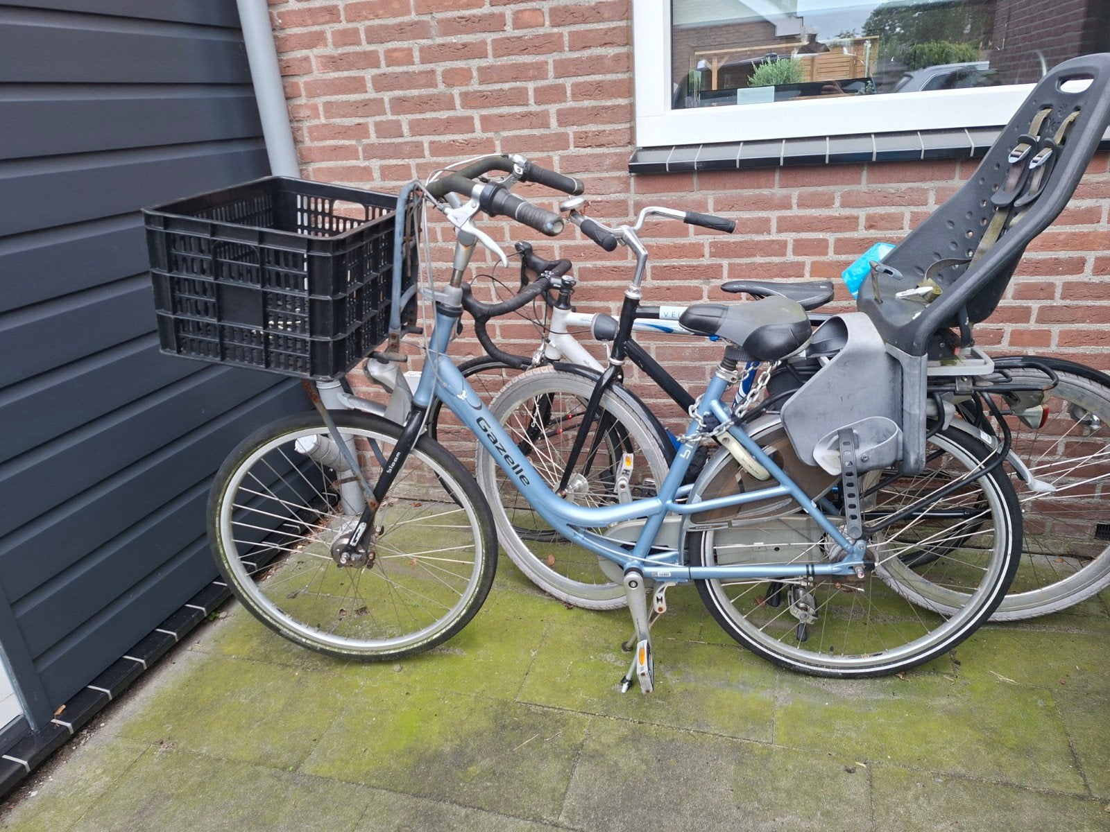 Gazelle mamasfiets met kinderzitje en mand, Ophalen, Velgrem, 50 tot 53 cm, Gazelle