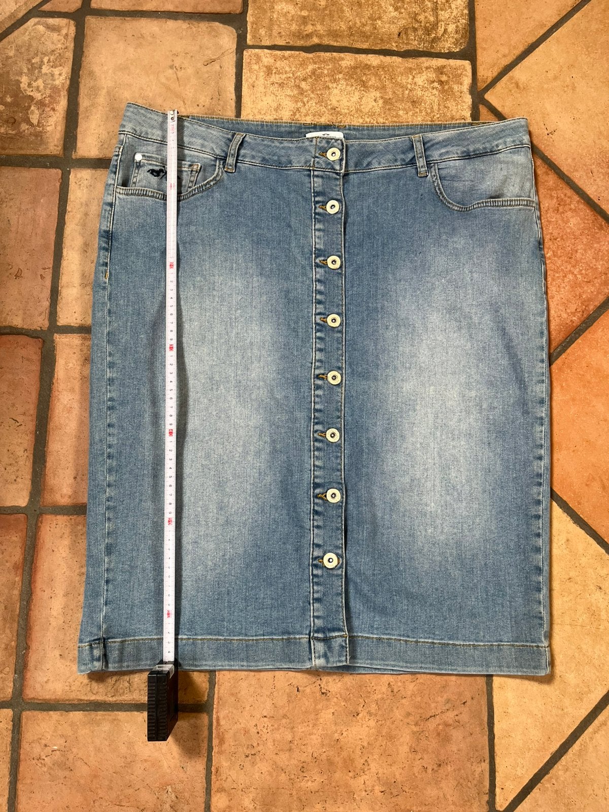 Damesrok HV•SOCIETY XXXL denim 46/48, Zwart, Maat 46/48 (XL) of groter, Ophalen of Verzenden, Zo goed als nieuw