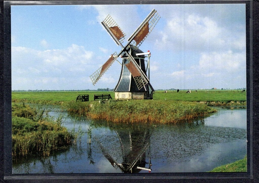 molen; Poldermolen De Hatsumermolen te Dronrijp., Verzenden, 1980 tot heden, Ongelopen, Friesland