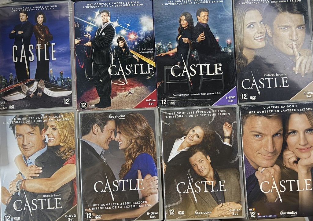 Castle Serie  8 DVD boxen 45 disc,s  Ned ondert, Alle leeftijden, Verzenden, Zo goed als nieuw