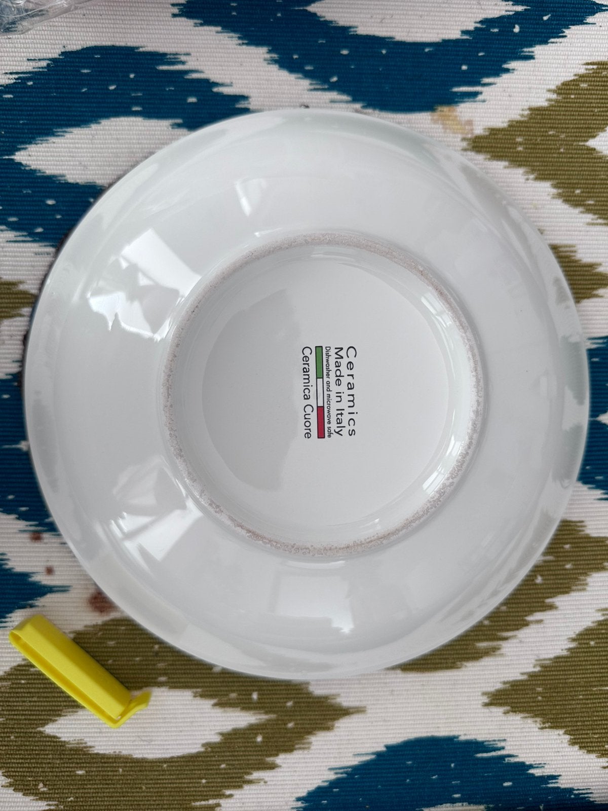 Italian ceramic pasta plates x4 | Italiaanse borden, Ophalen, Overige merken, Keramiek, Zo goed als nieuw