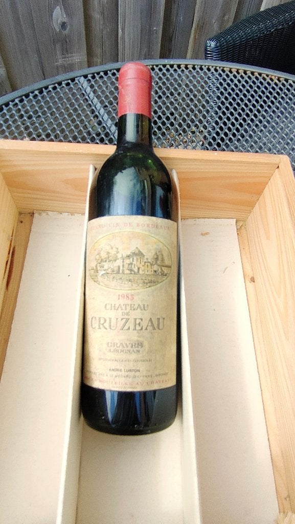 Chateu De Cruzeau 1983, Verzamelen, Frankrijk, Nieuw, Ophalen of Verzenden, Rode wijn