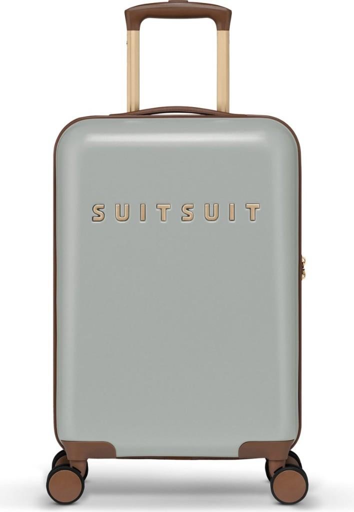 ✅ SUITSUIT Fab Seventies Limestone koffer 55 cm - NIEUW, Wieltjes, 50 tot 60 cm, Hard kunststof, Nieuw