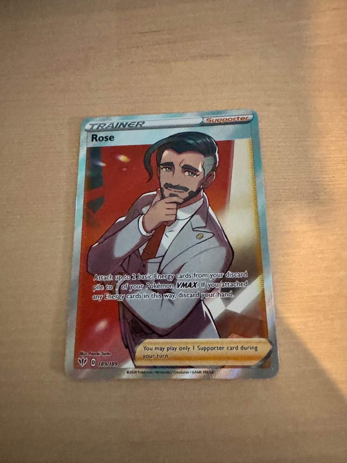 Pokemon kaart trainer rose, Ophalen of Verzenden, Zo goed als nieuw, Plaatje