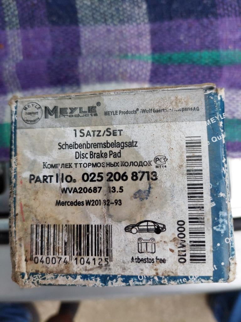 Mercedes W201 remblokken achter, Ophalen of Verzenden, Nieuw
