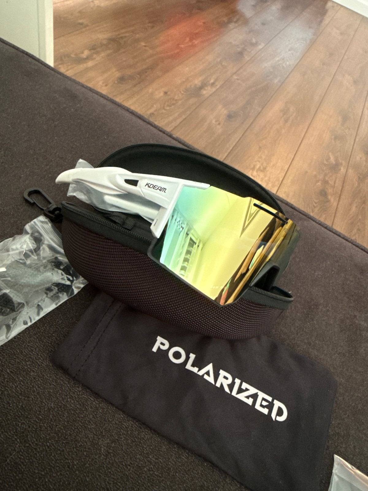 KDEAM Sport Zonnebril - Gepolariseerd & UV400 TR90, Overige merken, Zonnebril, Wit, Nieuw