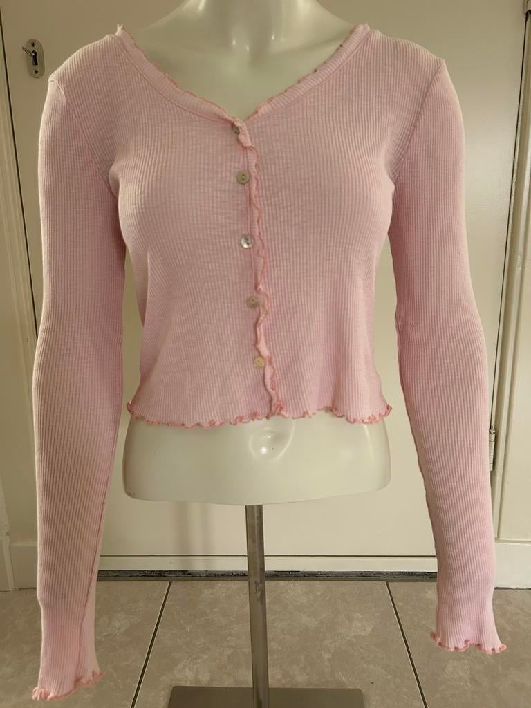 H&M roze vestje mt 34., Ophalen of Verzenden, Zo goed als nieuw, Maat 34 (XS) of kleiner, Roze