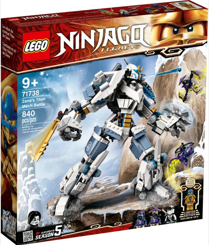 Lego Ninjago Zane's Titanium Mecha Duel (71738) NIEUW, Compleet, Lego, Nieuw, Ophalen of Verzenden