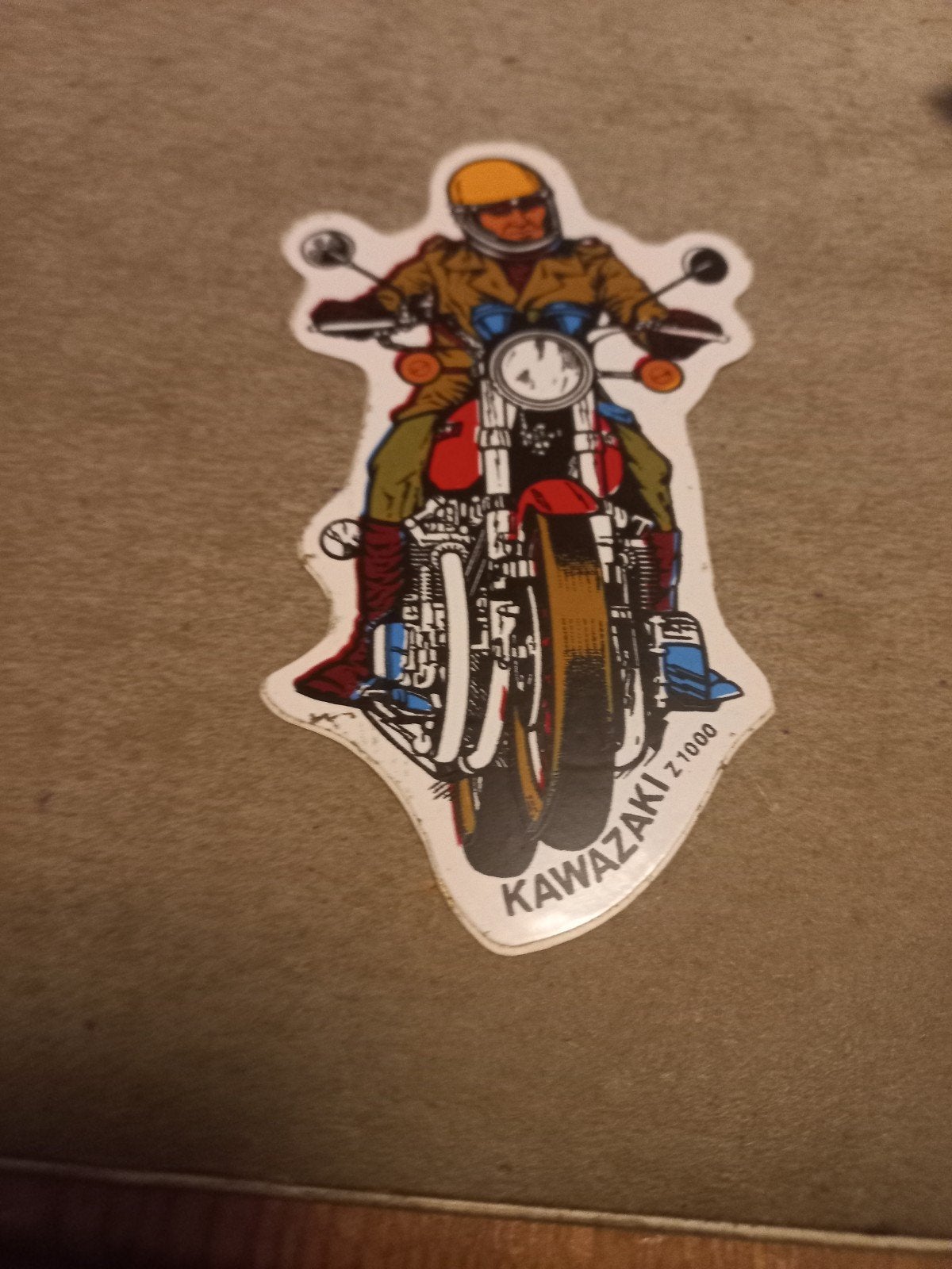 Vintage Kawasaki Z1000 Motor Sticker - Motorrijder, Ophalen of Verzenden