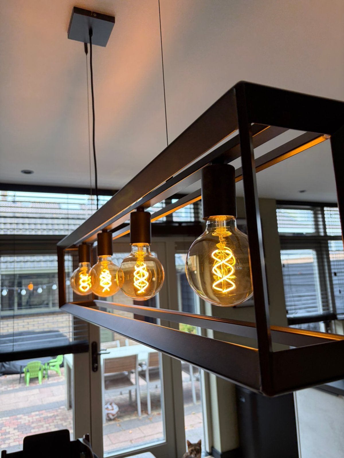 Mooie industriële hanglamp, Ophalen, E27 (groot), Zo goed als nieuw, Metaal