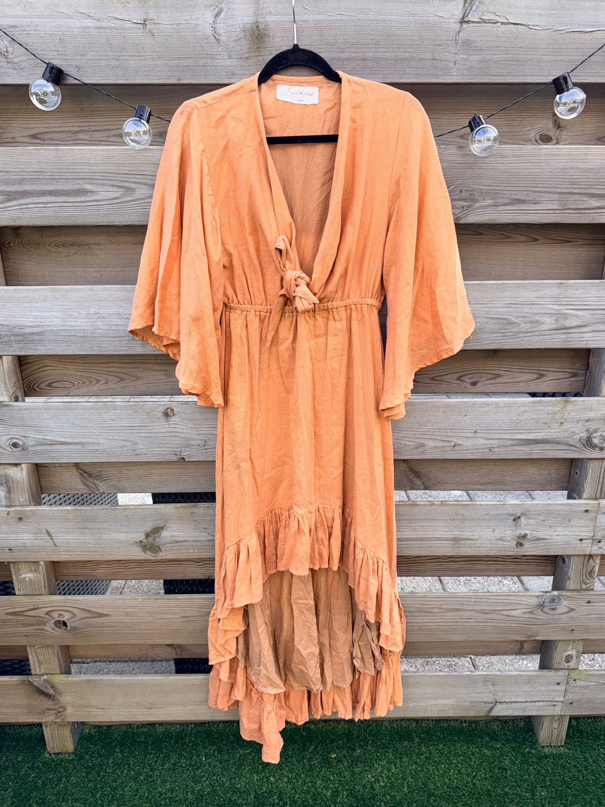 Sundress | Jurk zalmroze | Maat XS/S, Kleding | Dames, Jurken, Overige kleuren, Ophalen of Verzenden, Zo goed als nieuw, Maat 34 (XS) of kleiner