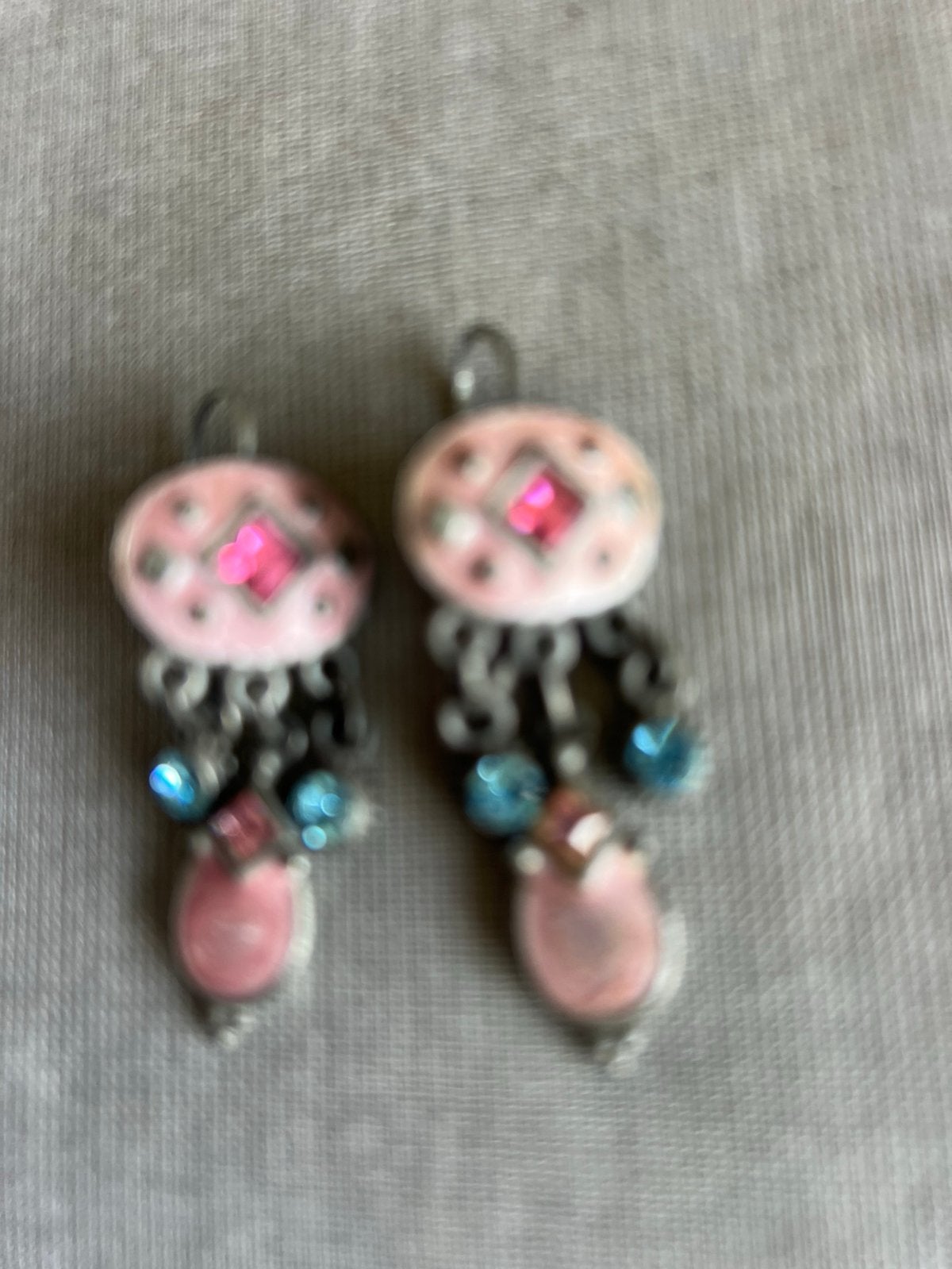 Oorbellen, Sieraden, Tassen en Uiterlijk, Ophalen of Verzenden, Zo goed als nieuw, Roze, Overige materialen