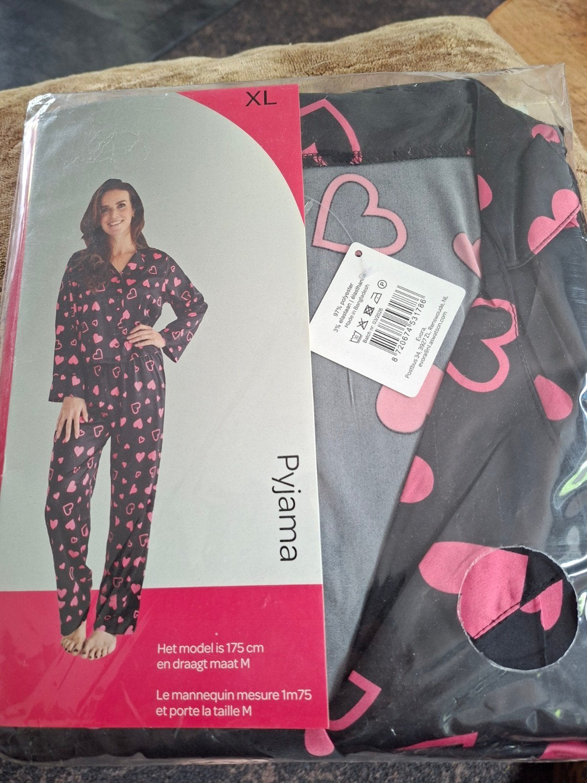 Dames pyama van satijn mt xl, Ophalen, Nieuw, Maat 46/48 (XL) of groter