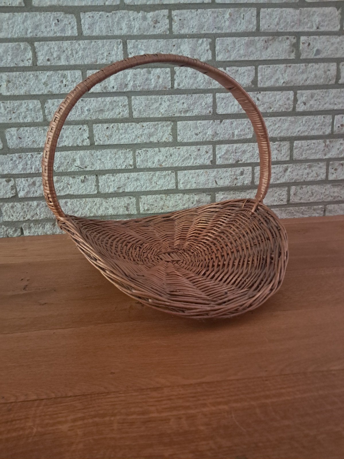 Rieten lectuurmand - Vintage en sfeervol, diameter 55 cm, Ophalen of Verzenden