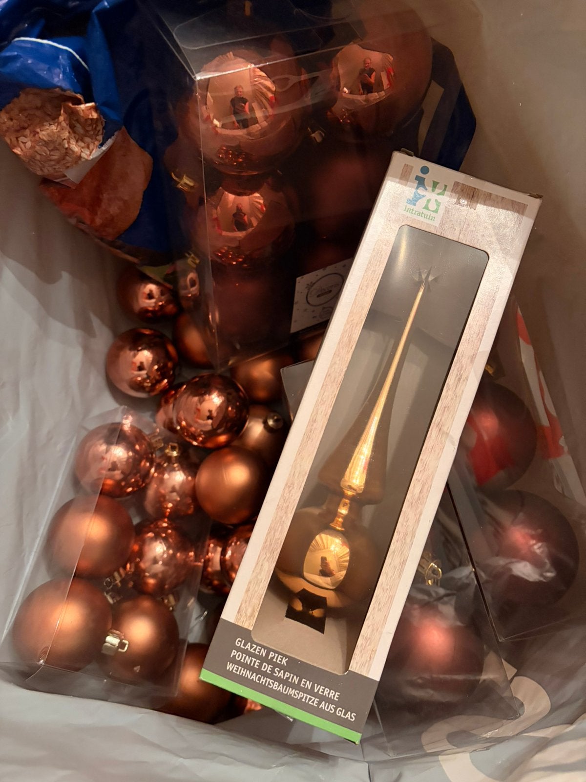 Kerstballen en piek brons, Ophalen, Zo goed als nieuw