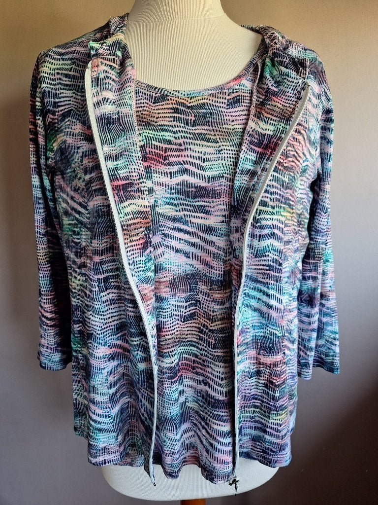 Nieuwe 2-delige set: top en jasje van Leona, maat M, Kleding | Dames, Huispakken, Leona, Ophalen of Verzenden, Nieuw, Maat 38/40 (M)
