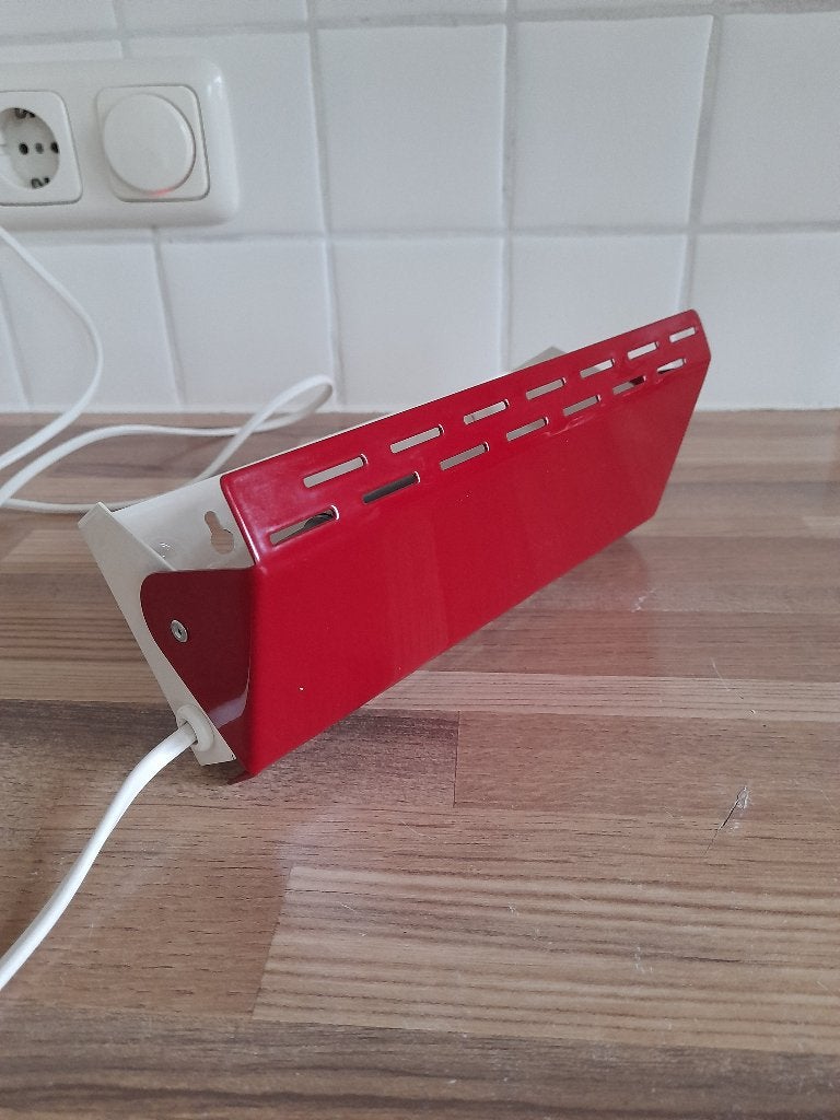 Vintage wandlamp kinderbed leeslampje, Gebruikt, Rood, Bedlamp, E14 (klein)