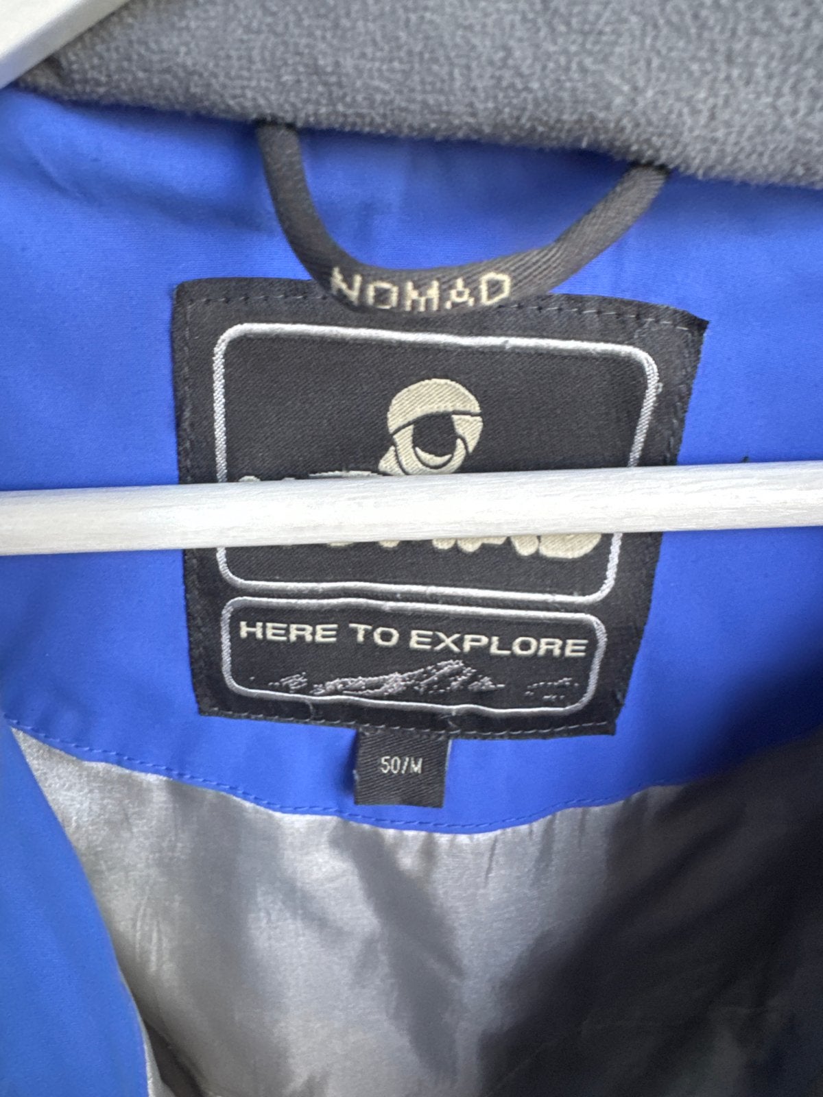 Blauwe Nomad ski jas maat M, Ophalen, Gedragen, Maat 38/40 (M), Jack