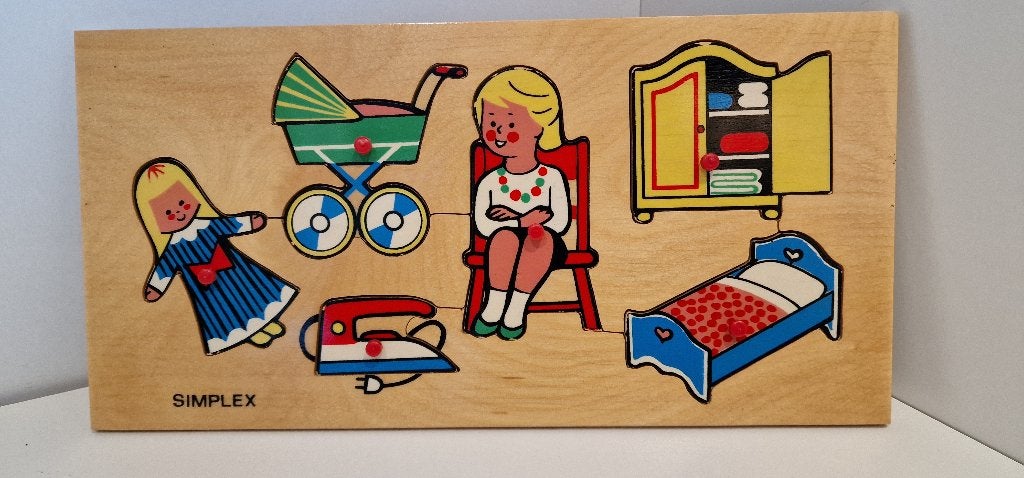 Houten kinderpuzzels, Ophalen of Verzenden, Minder dan 10 stukjes, Gebruikt, 6 maanden tot 2 jaar